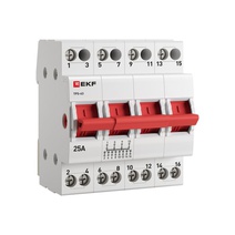 Изображение товара EKF PROxima Трехпозиционный переключатель ТПС-63 4P 25А.