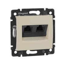 Изображение товара Legrand Valena Крем Розетка комп(RJ45) 2-ая 5 кат UTP с захватами.