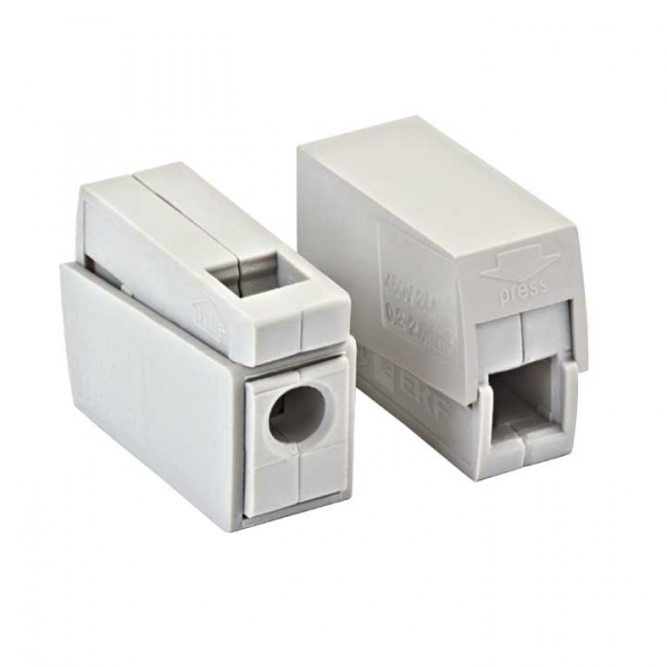 Изображение товара EKF PROxima Строительно-монтажная клемма СМК 224-111 проходная на 1 проводник 1,0-2,5мм2 (100шт.).