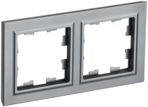 Изображение товара Рамка электромонтажная IEK BRITE BASE 2-м РУ-2-БрС серый