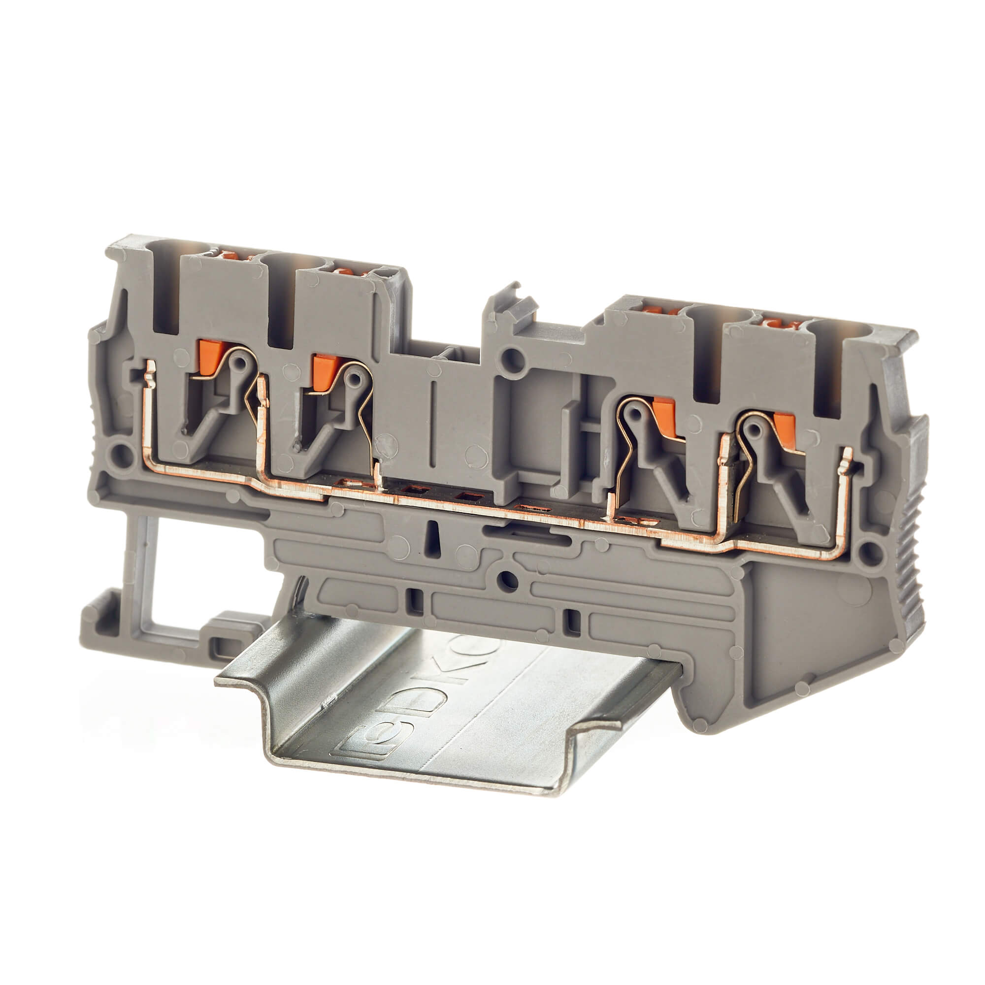 Изображение товара DKC Nuputuk клемма проходная 4-полюсная push-in 2,5 мм², серый