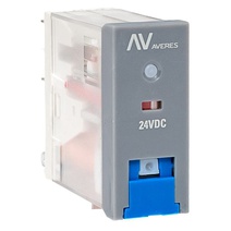 Изображение товара EKF Averes Реле промежуточное с кнопкой и мех. Индикацией RPAt 22/2 8A 24В DC.