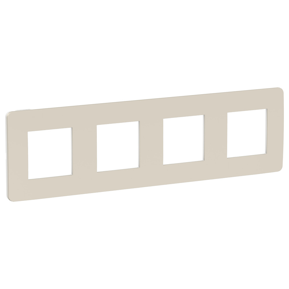 Изображение товара Schneider Electric Unica Studio Шампань/Белая Рамка 4-ная