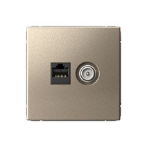 Изображение товара Systeme Electric ArtGallery Шампань Розетка двойная ТВ + компьютерная RJ45, кат. 5Е