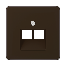 Изображение товара JUNG CD 500/CD plus Коричневая Накладка 2-ой наклонной ТЛФ/комп розетки