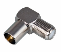 Изображение товара REXANT Переход гнездо F - штекер TV угловой.