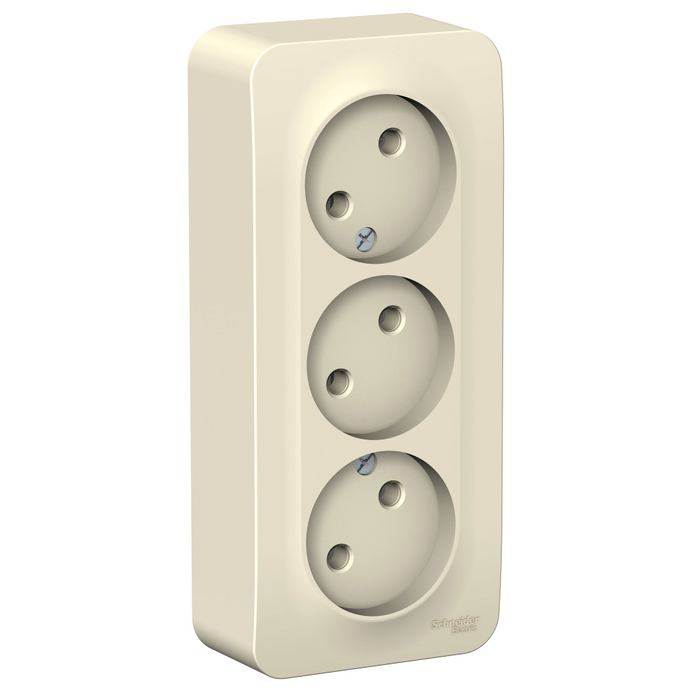 Изображение товара Systeme Electric Blanca наруж Молочная Розетка 3-ая б/з без шторок 16А, 250В, изолир. пластина