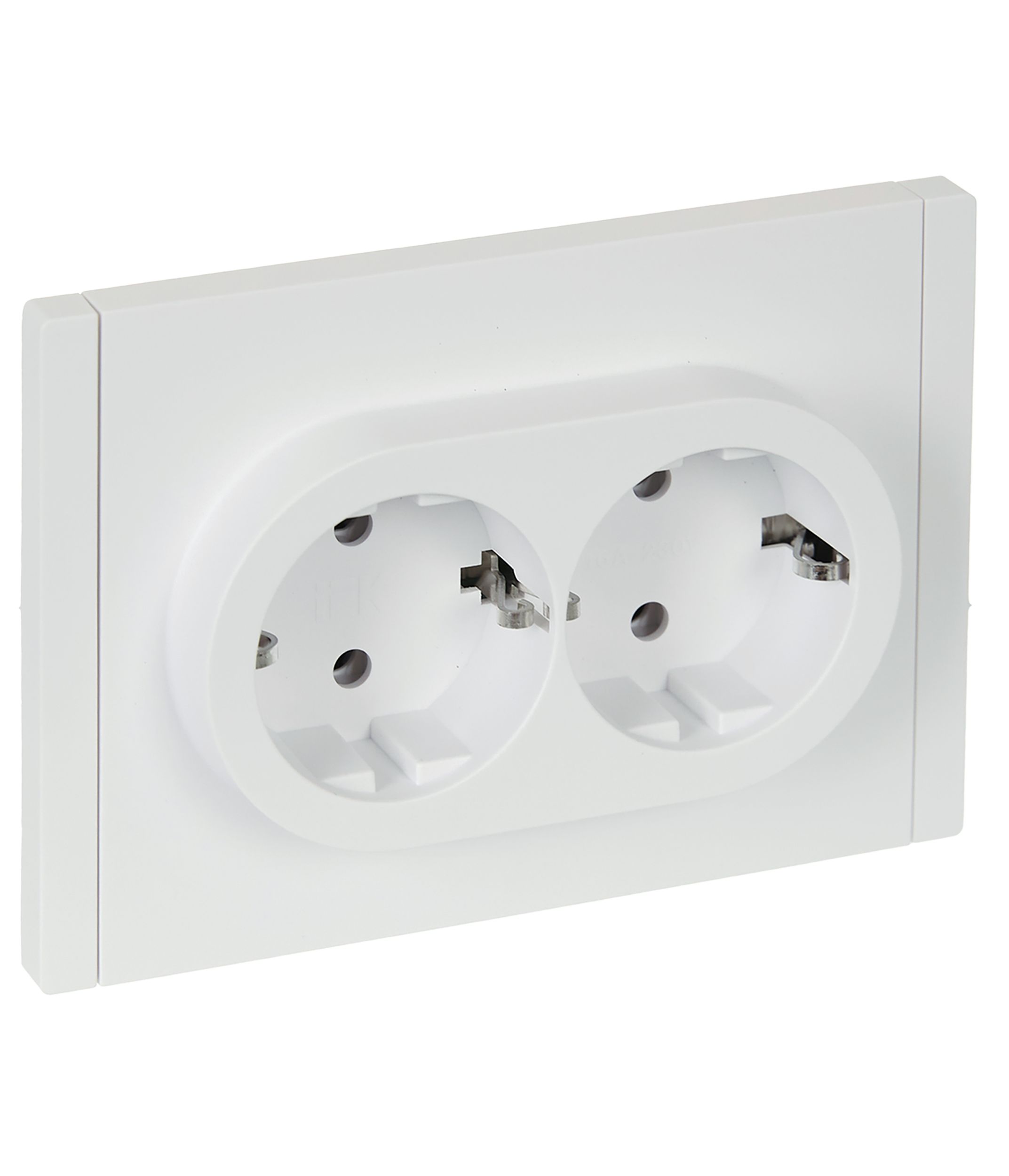 Изображение товара IEK FORTE&PIANO Белый Розетка 2-я с/з безвинтовое крепление 16А FP224