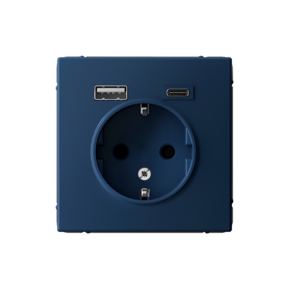 Изображение товара Systeme Electric ArtGallery Аквамарин Розетка 16А с 2 USB A+C, 5В/2,4А/3,0А, 2х5В/1,5А, механизм