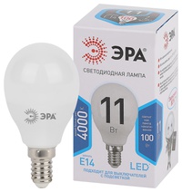 Изображение товара ЭРА Лампа светодиодная STD LED P45-11W-840-E14 11Вт шар нейтральный белый свет Е14