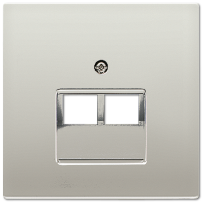 Изображение товара JUNG LS 990 Edelstahl накладка для розетки — 2-й наклонной ТЛФ/комп