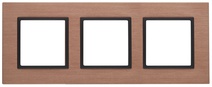 Изображение товара ЭРА 14-5203-14 Рамка на 3 поста, металл, Elegance, медь+антр (5/25/900)