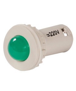 Изображение товара Электротехник СКЛ-11-Л-2-220, зелёная, 220В AC/DC, d=27, сила света 20 мКд, светодиодная коммутаторная лампа  (ЭТ)