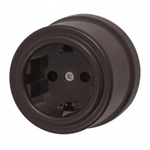 Изображение товара BIRONI Лизетта Пластик Коричневый Розетка с/з