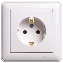 Изображение товара Systeme Electric Wessen 59 Бел Розетка с/з без шторок, 16А, (в сборе)