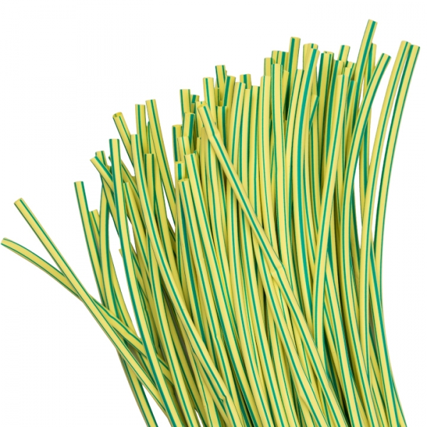 Изображение товара EKF PROxima Термоусаживаемая трубка ТУТ нг 4/2 желто-зеленая в отрезках по 1м.