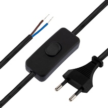 Изображение товара REXANT Сетевой шнур с выключателем 2х0,75 мм², 1,8 м черный. Изображение товара REXANT Сетевой шнур с выключателем 2х0,75 мм², 1,8 м черный.