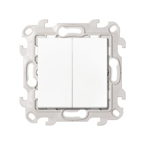 Изображение товара Simon 24 Белый Двухклавишный выключатель
