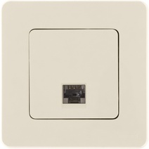 Изображение товара Legrand/Daccord INSPIRIA Слоновая кость Информационная розетка RJ 45 - категория 6 - UTP.