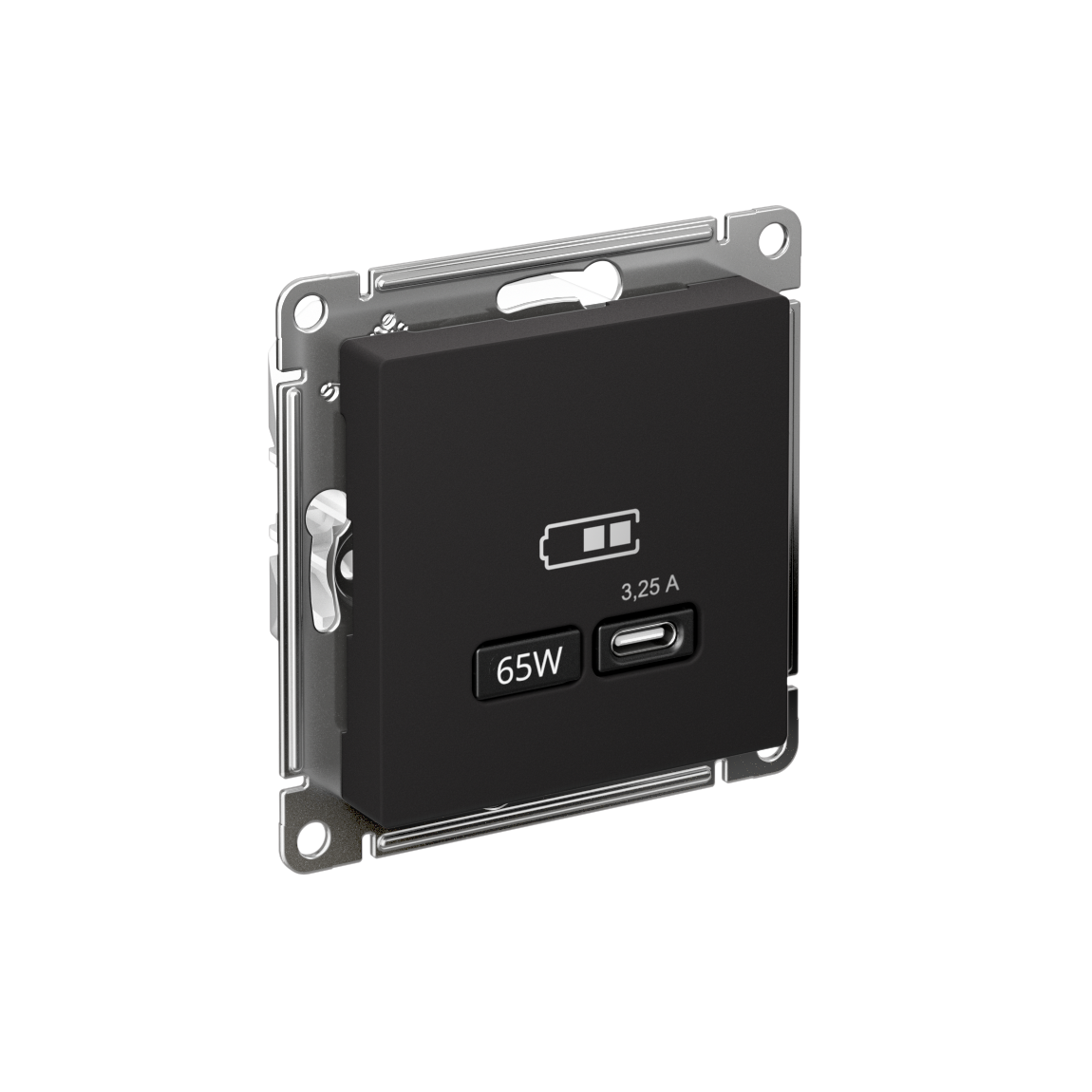 Изображение товара Systeme Electric AtlasDesign Карбон USB Розетка тип-C 65W высокоскор.заряд. QC, PD, мех.