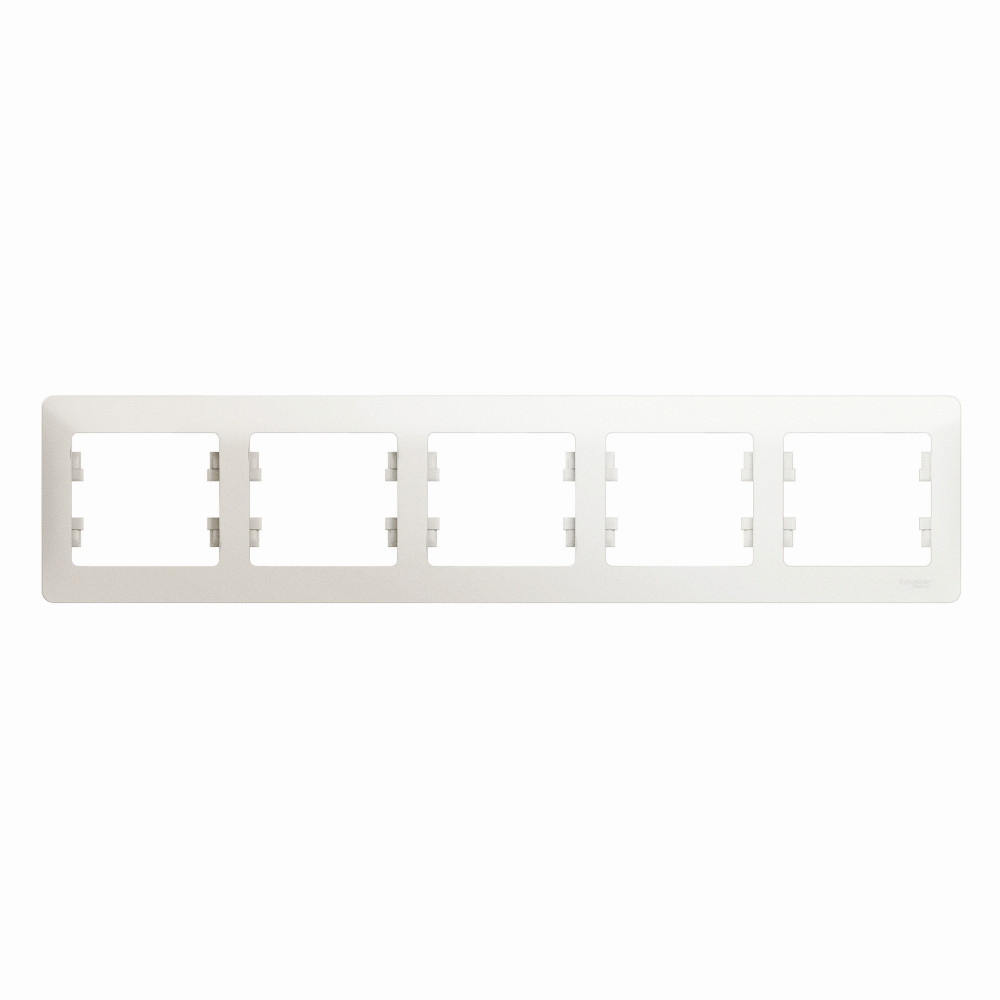 Изображение товара Systeme Electric Glossa Перламутр Рамка 5-ая, горизонтальная,