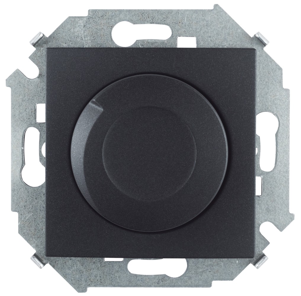 Изображение товара Simon 15 Графит Светорегулятор поворотно-нажимной, электронный, проходной, 500Вт, 230В, винт. зажим Изображение товара Simon 15 Графит Светорегулятор поворотно-нажимной, электронный, проходной, 500Вт, 230В, винт. зажим