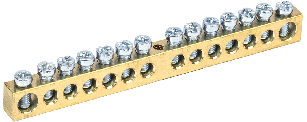 Изображение товара IEK Шина PEN земля-ноль 8х12мм 14/1 (14групп/креп по цент)