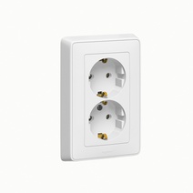 Изображение товара Legrand DIY Cariva Бел Розетка 2-ая с/з литая.