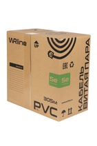 Изображение товара Wrline WR-UTP-4P-C5E-L-PVC-GY Кабель витая пара, неэкранированный U/UTP, категория 5e, 4 пары (0,48 мм), одножильный, внутренний, PVC нг(А)-LS, серый,