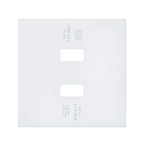 Изображение товара Simon 100 Белый матовый Накладка для 2-х зарядных устройств USB SmartCharge