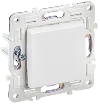 Изображение товара IEK SKANDY Арктический белый Выключатель 1-клавишный кнопочный 10А SK-V14W
