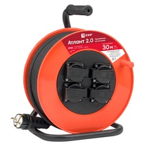 Изображение товара EKF PROxima Удлинитель на катушке "Атлант 2.0" 4 гнезда 30м с заземлением ПВС 3*1,5 16А/3,5кВт IP44.