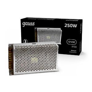 Изображение товара Gauss Блок питания LED STRIP PS 250W 12V 5