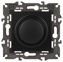 Изображение товара ЭРА 14-4101-05 Светорегулятор поворотно-нажимной, 400ВА 230В, IP20, Elegance, антрацит (6/60/180