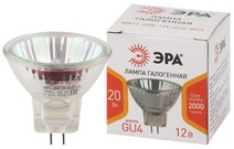 Изображение товара ЭРА Лампа галогенная GU4-MR11-20W-12V-30CL GU4 20Вт софит теплый белый свет