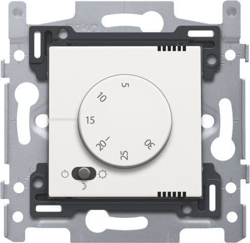 Изображение товара Терморегулятор белая сталь Niko Пластик с датчиком в комплекте
