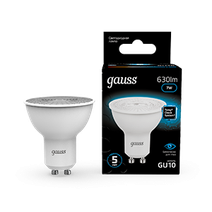 Изображение товара Светодиодная лампа Gauss MR16 7W GU10 LED 630lm 6500K