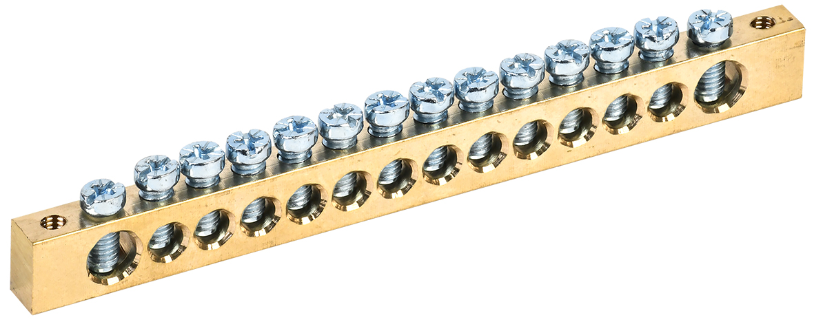 Изображение товара IEK Шина PEN земля-ноль 8х12мм 14/2 (14групп/креп по краям)