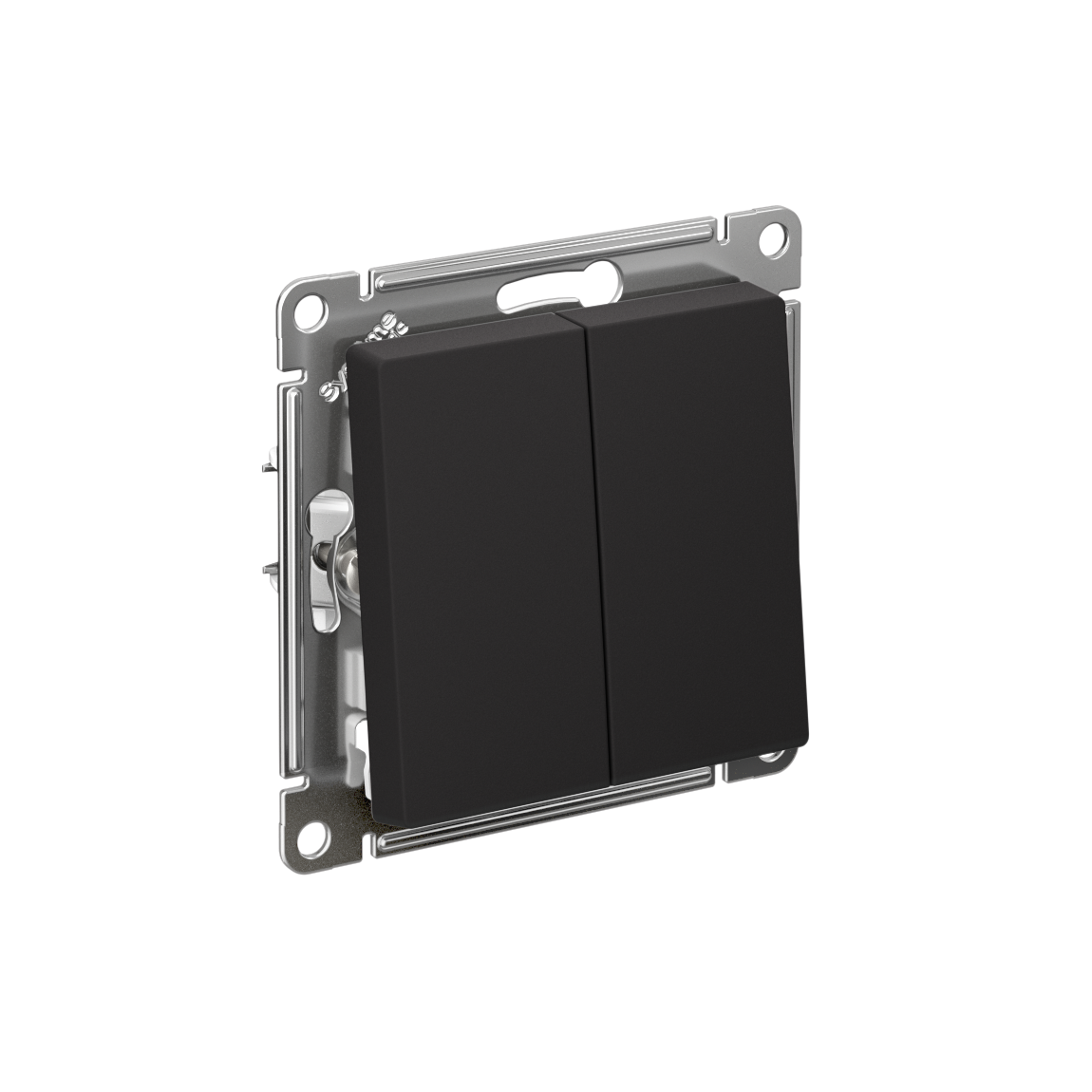 Изображение товара Systeme Electric AtlasDesign Карбон Выключатель 2-клавишный сх.5, 10АХ, механизм