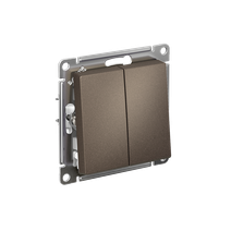 Изображение товара Systeme Electric AtlasDesign Мокко Выключатель 2-клавишный сх.5, 10АХ, механизм