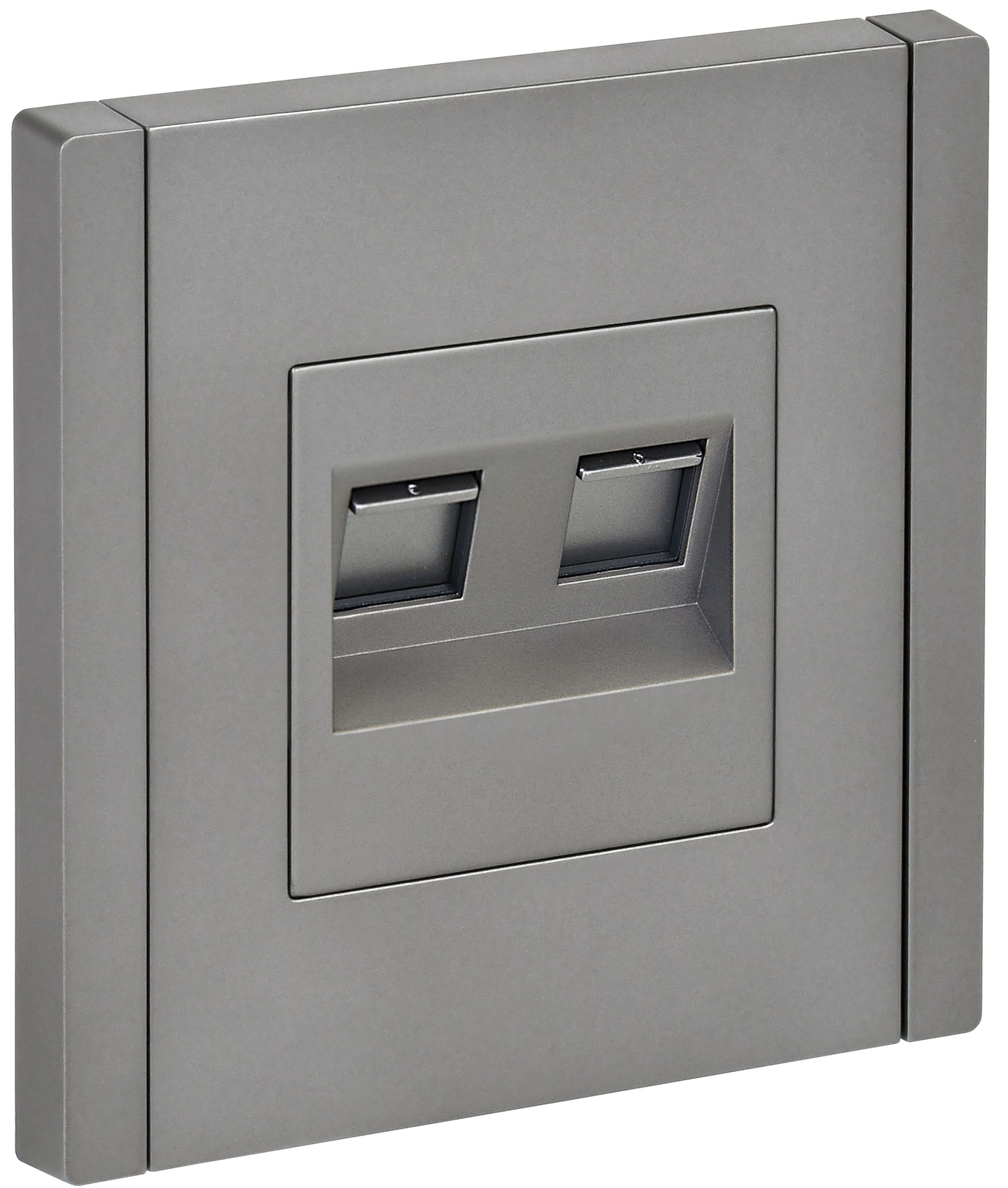 Изображение товара IEK FORTE&PIANO Сталь Розетка комп. 2-ая RJ45 кат.5E FP533