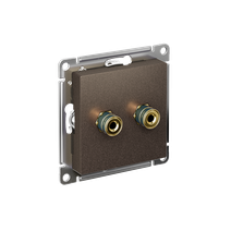 Изображение товара Systeme Electric AtlasDesign Мокко Аудиорозетка двухместная