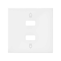 Изображение товара Simon 100 Белый матовый Накладка розетки 2xUSB