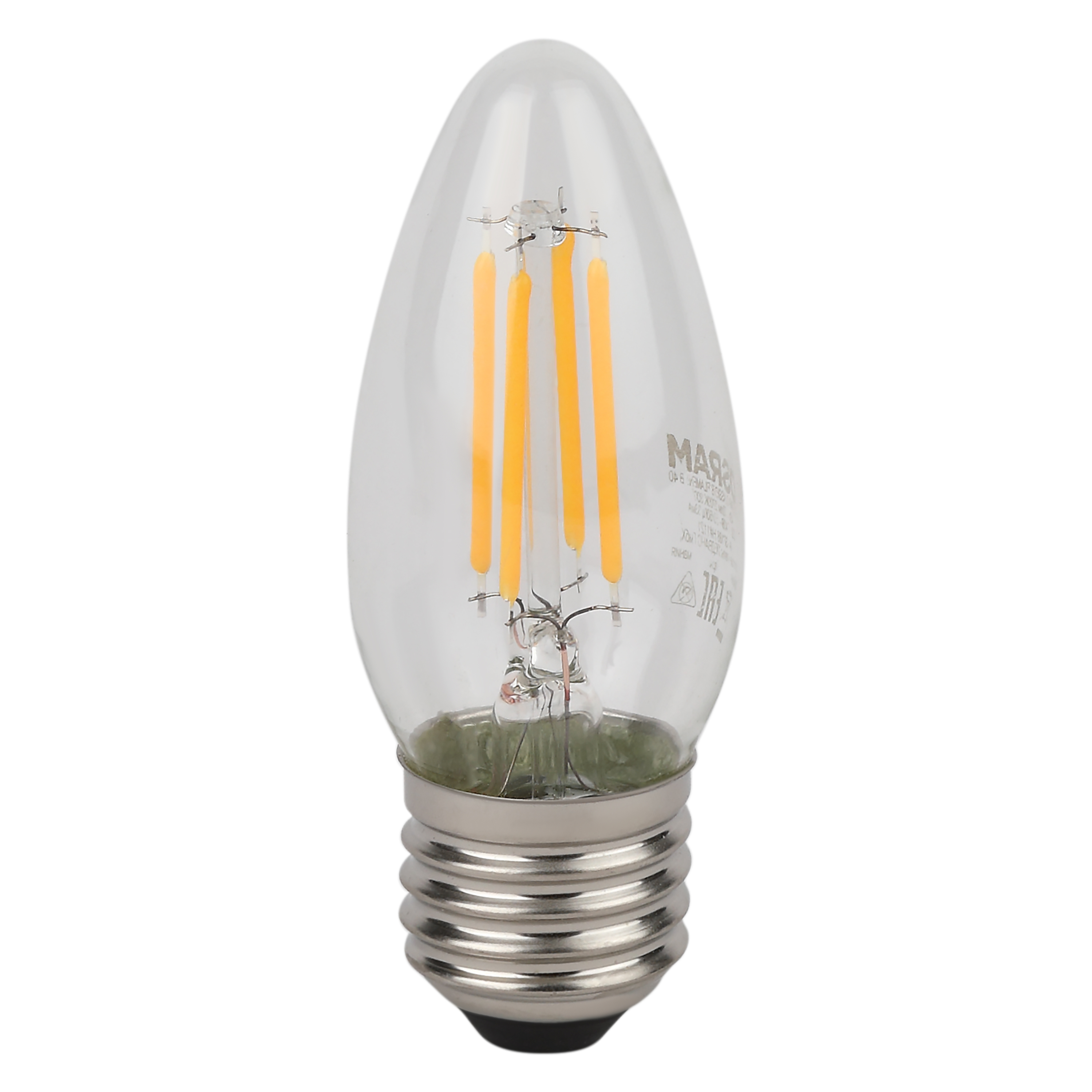 Изображение товара Лампа Osram LS CLB40 4W/827 230V E27 2700K прозрачная колба