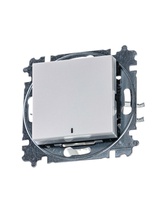 Изображение товара ABB EPJ Levit жемчуг / ледяной Переключатель 1-кл, с ориент, подсветкой