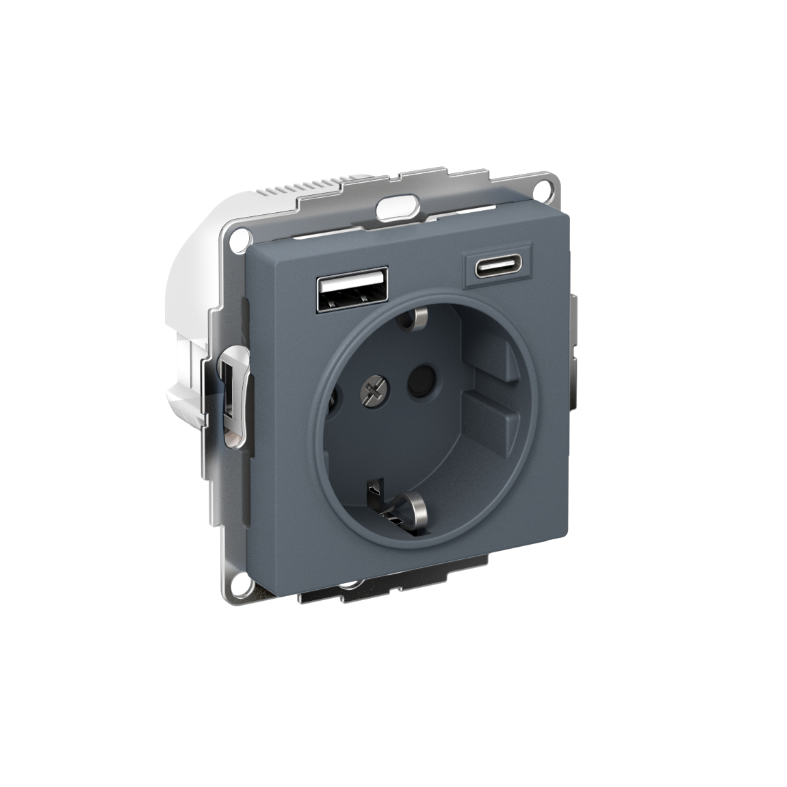 Изображение товара Systeme Electric AtlasDesign Грифель Розетка 16А с USB A+C (5В/2,4А/3 А, 2х5В/1,5А), мех