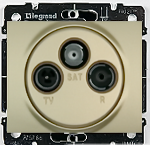 Изображение товара Legrand Galea Life Титан: розетка TV-FM-SAT 3 выхода, серый