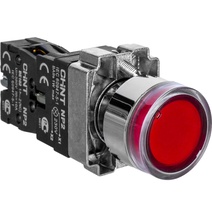 Изображение товара CHINT Кнопка управления NP2-BW3461 1НО красная AC/DC230В(LED) IP40 (R)