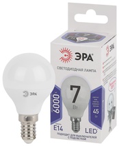 Изображение товара ЭРА Лампа светодиодная STD LED P45-7W-860-E14 7Вт шар холодный дневной свет Е14