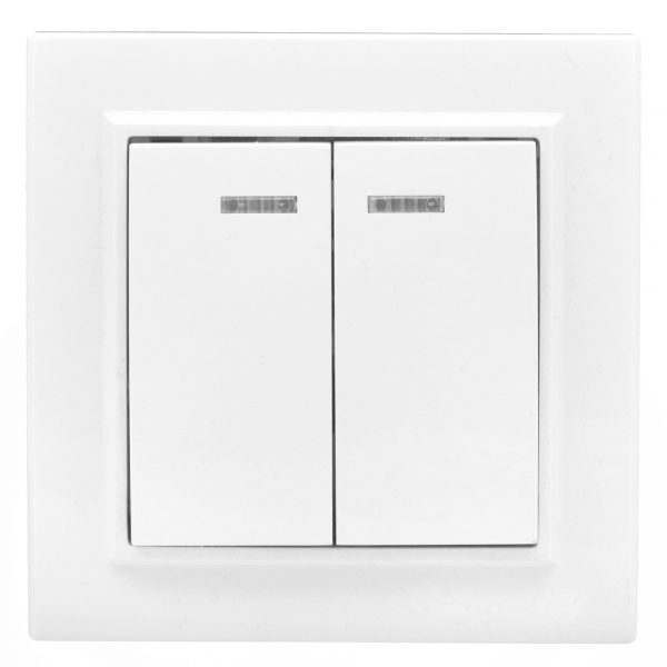Изображение товара EKF Минск 2-кл выключатель с подсветкой, 10 A, белый